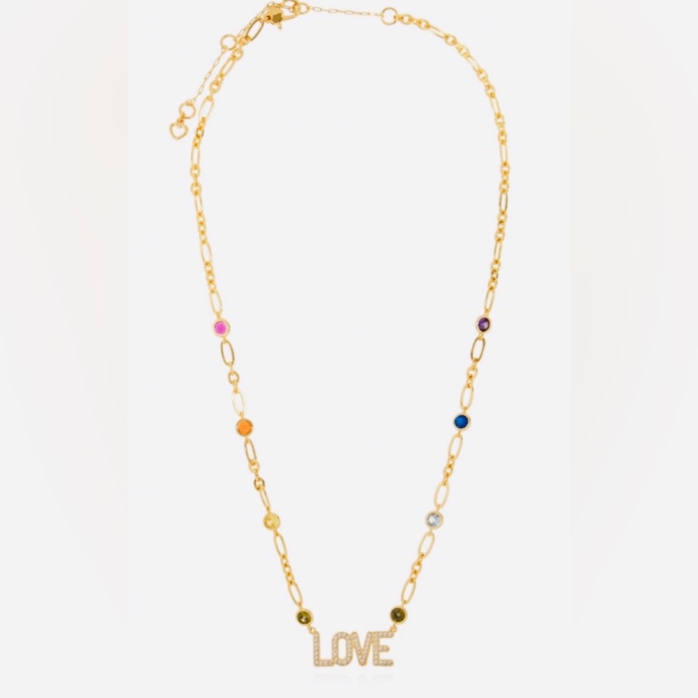 KATE SPADE 🌈 Rainbow In The Name Of Love Pendant Necklace NWT